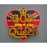 God Save The Queen Heart W/Trans Antique (UK) 155 x 35 x 135cm RRP £7855