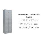 American Lockers 10 Doors-Buff Steel 66 6 x 41 x 190cm RRP £1200