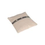Pillow Rye & Ginger - Stoned Linen & Loden Leather 50 x 50 x15cm