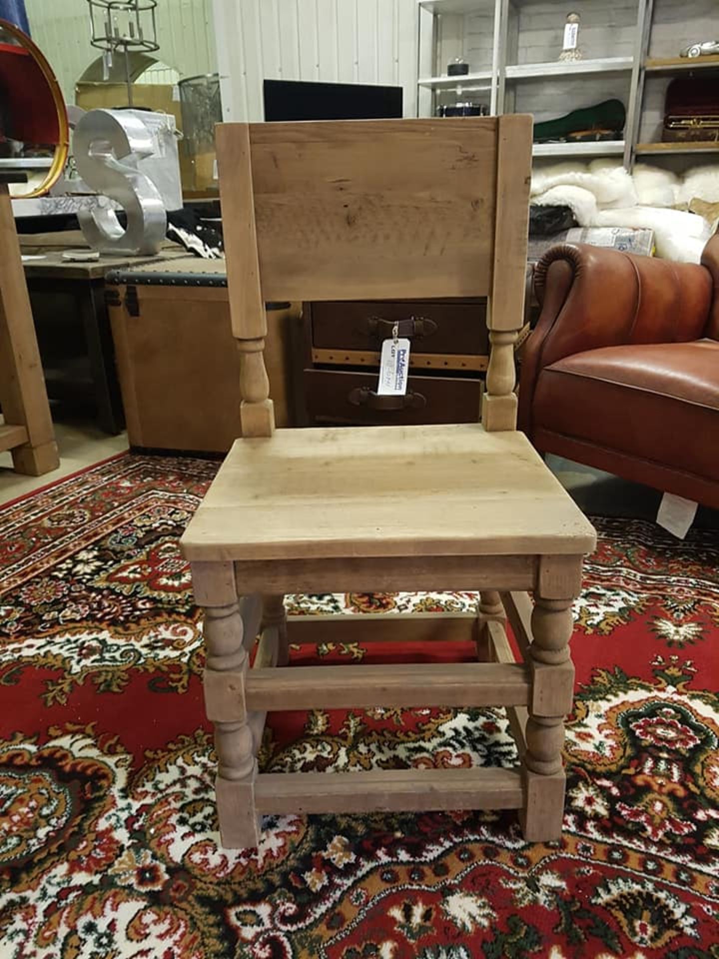 Solid Wood Reclaimed Timber Chair Features Strong Lines & A Sturdy Construction 49x47x92cm RRP £240