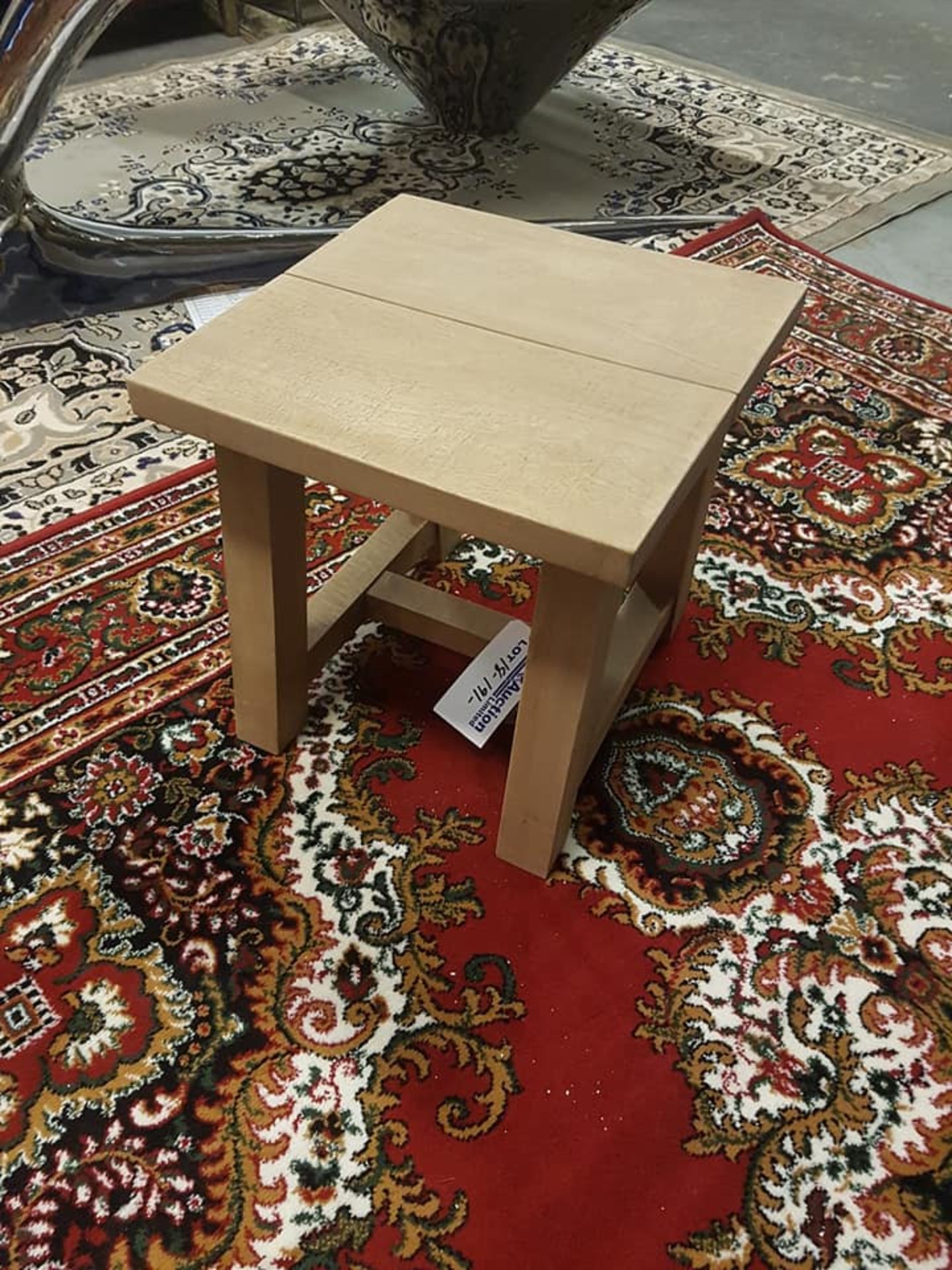 Marbello Side Table 50x50cm Rustic Wood 50 x 50 x 50cm RRP £305 - Image 2 of 2