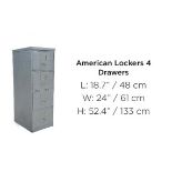 American Lockers 4 Draw-Buff Steel 47 5x61x133 2cm RRP £1200