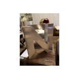 Letter - N Aero Handcrafted In A Slightly Distressed Aluminium Finish