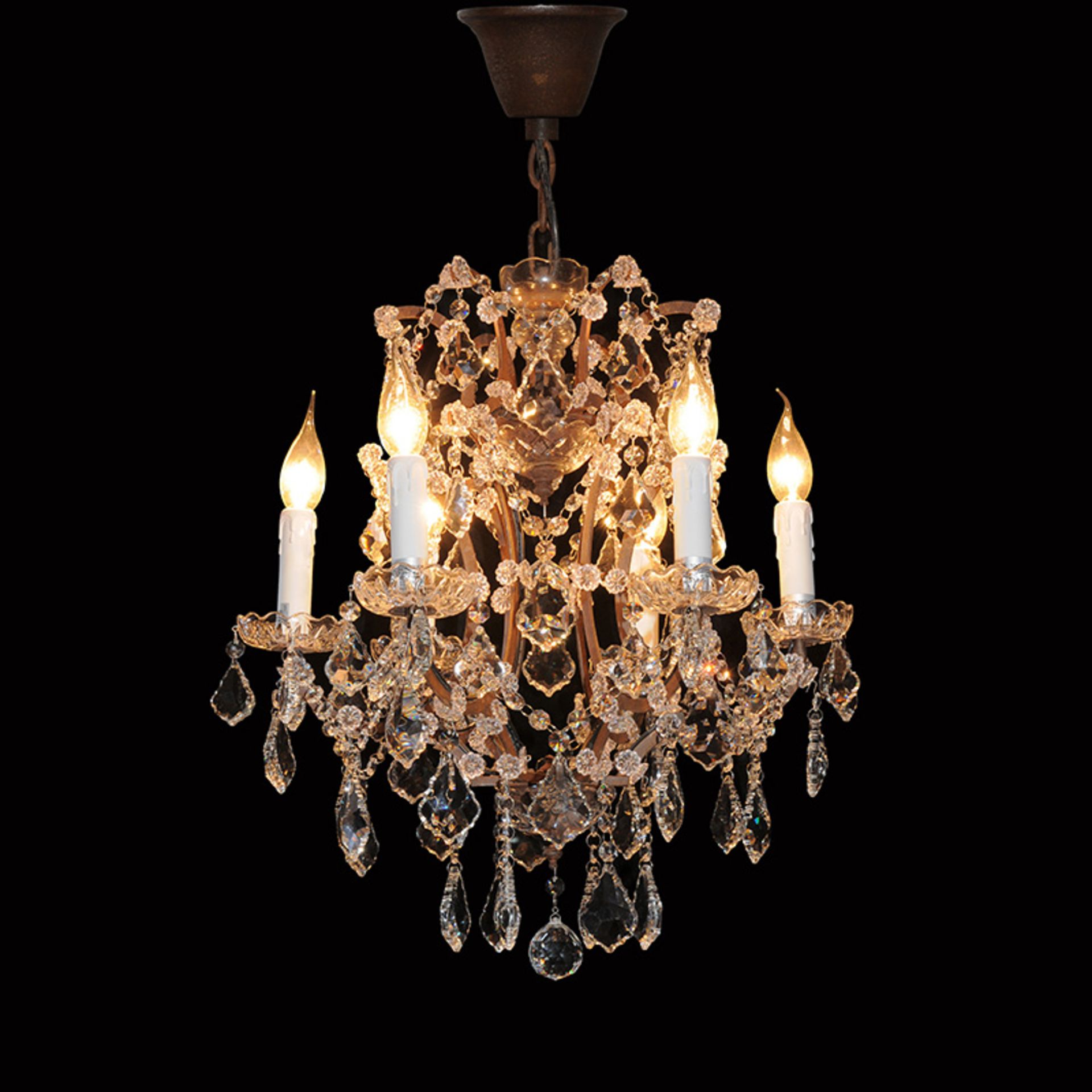 Crystal Chandelier 46cm-Antique Rust (UK) 46x46x55cm RRP £950