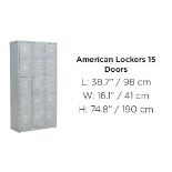 American Lockers 15 Doors-Buff Steel 98 2x41x190cm RRP £1445
