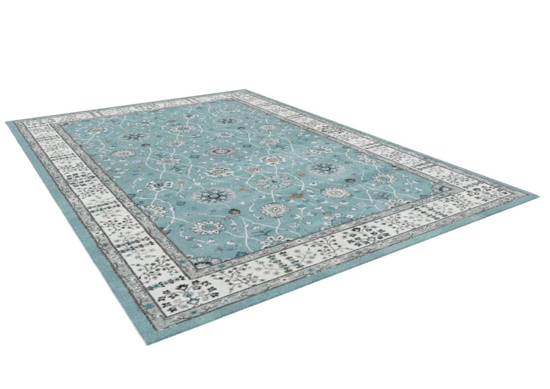 Dianne Traditional Design Blue/Cream Rug 120 x 170cm