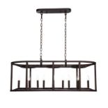 Crown Rectangular Pendant 120x50cm Antique Rust (UK) 116 x 48 x 41 5cm RRP £1095