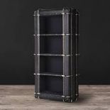 Globetrekker Orbit Single Bookcase Old Saddle Black & Black 85 5 x 44 5 x 186cm RRP £2815