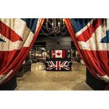 A pair of Union Jack moleskin curtains Make a dramatic statement in your home with these fabulous