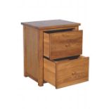 Wentworth 2 Draw Filing Unit-Nibbed Oak 63 x 50 x 76cm RRP £675