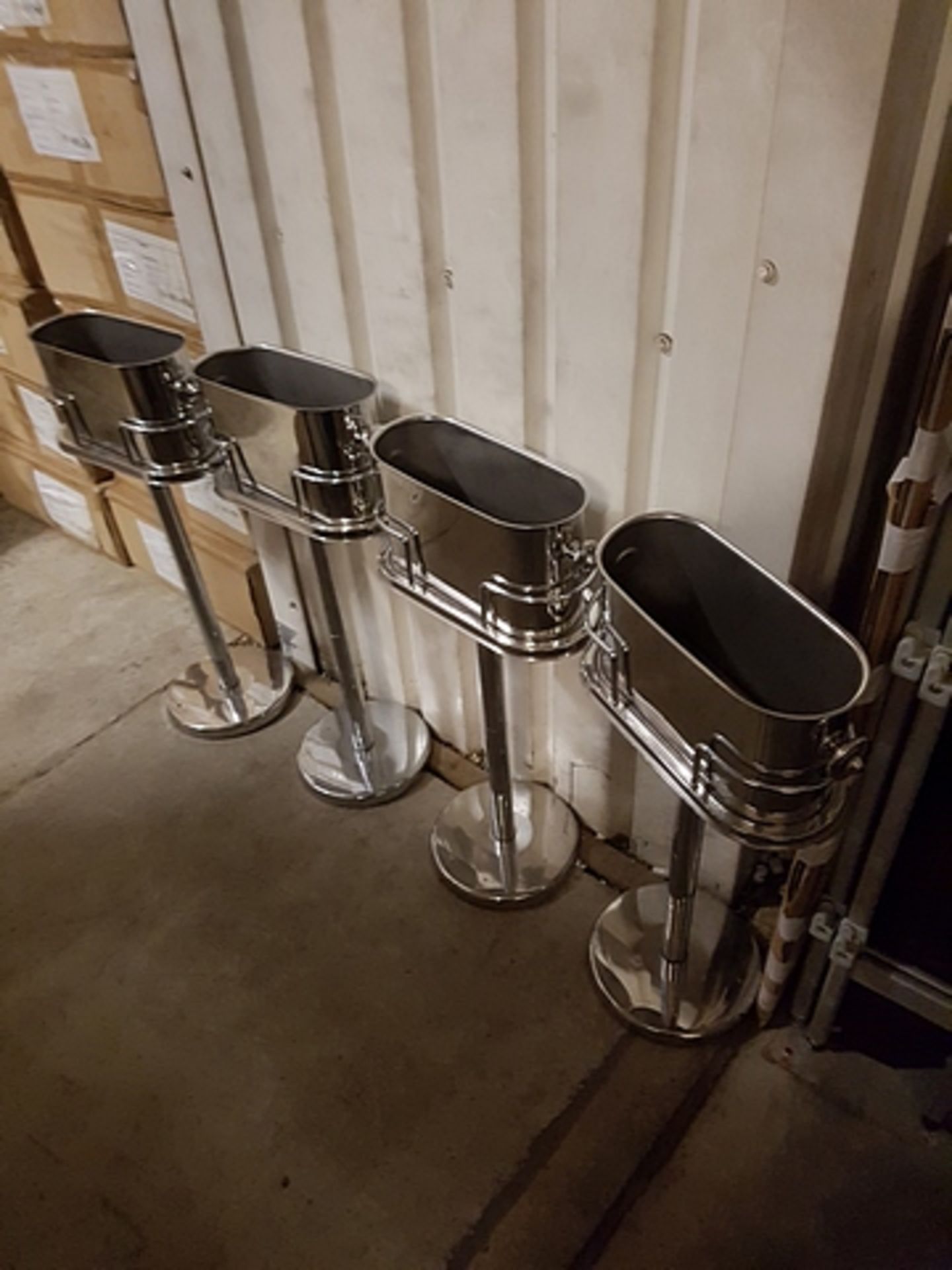 4 x Champagne bucket and stand 800mm tall