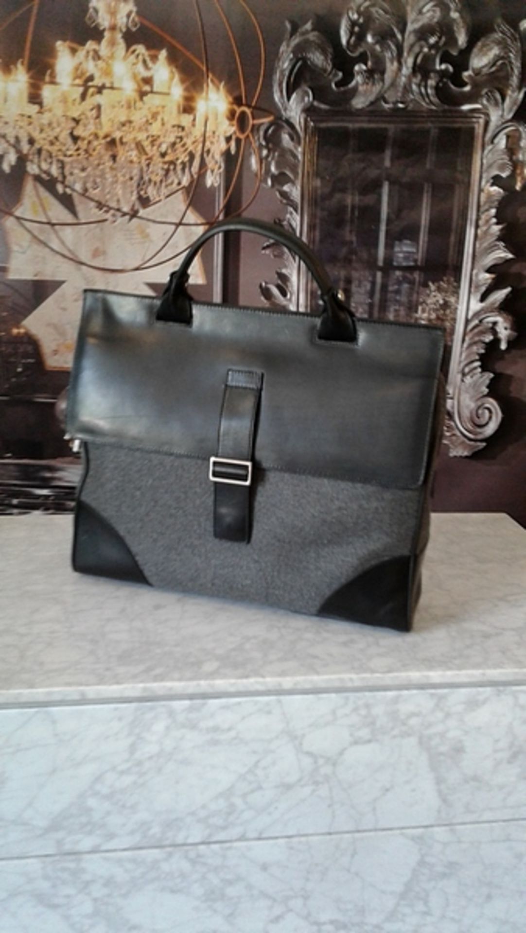 MILANO NAPPA LEATHER BRIEFCASE This briefcase is made to carry your laptop first and foremost,