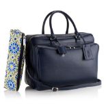 JET SET MINI LEATHER WEEKEND WITH OUTSIDE LAPTOP COMPARTMENT This overnight bag featuring a roomy