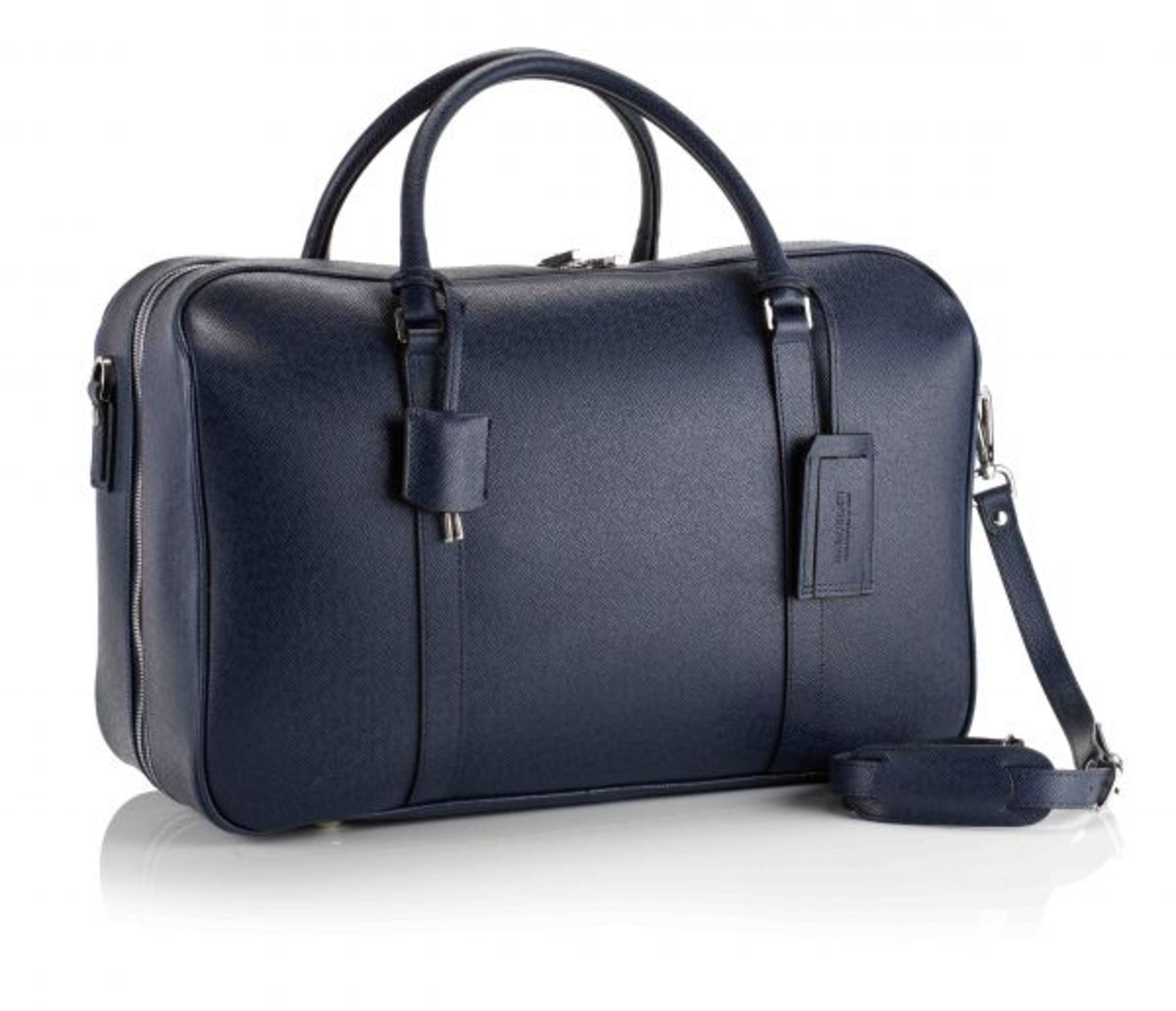 ALHAMBRA ALL LEATHER WEEKEND BAG AL HAMBRA ALL LEATHER WEEKEND BAG WITH 2 MIDDLE COMPARTMENTS