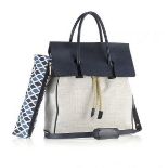 CASABLANCA TOTE CASABLANCA TOTE DEEP BLUE SEA RRP £345.00 Made from classic Saffiano leather, this