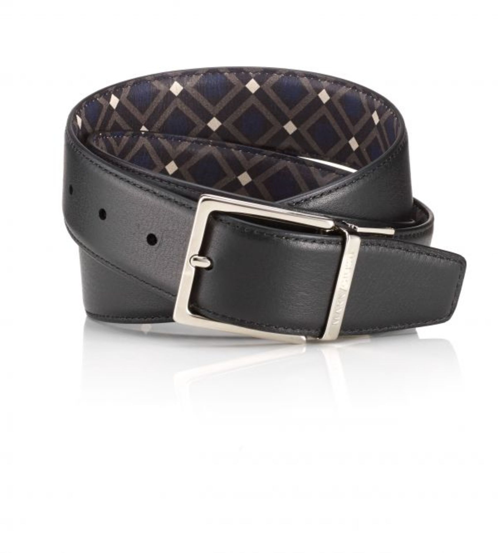 SCUOLA DOUBLE SIDED BELT DOUBLE SIDED BELT Venice Black RRP £145.00 With the reversible belt whether