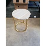 Bronzed Brass & Marble Lamp Side Table 40cm x 50cm tall