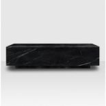 Marble Coffee Table 150 x 90cm With Caster Polished Black Marble 150 x 90 x 42cm RRP £2160