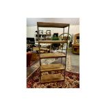 Arlington Single Bookcase Saloon & Iron 90 x 40 x 200cm