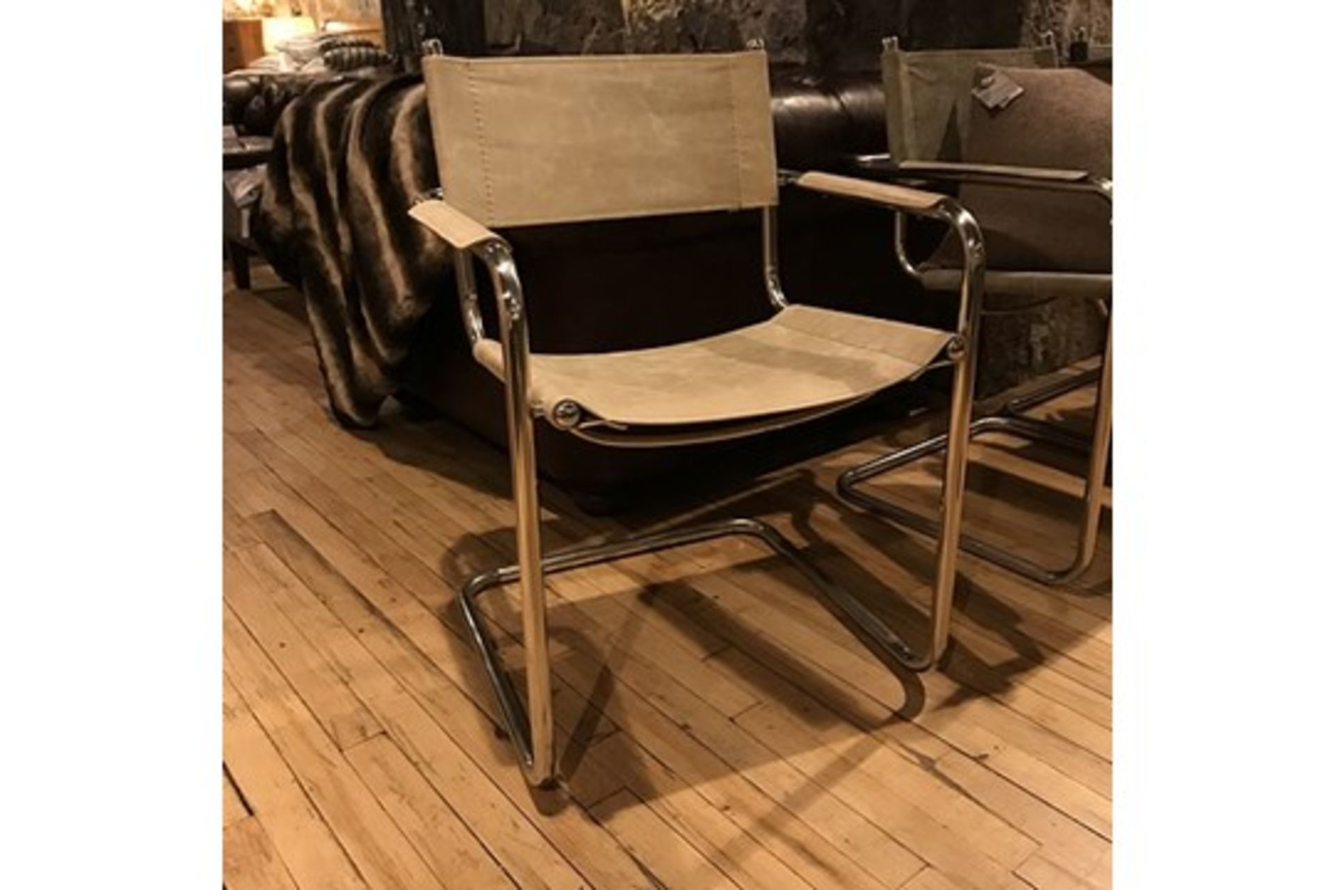 Hurlington Dining Chair Galata Savvia & Shiny Steel 60 x 58 x 82cm RRP £405