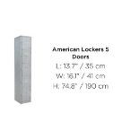 American Lockers 5 Doors-Buff Steel 34 9 x 41 x 190cm RRP £720