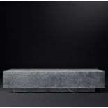 RH Modern Low Black MarbLe Floating Coffee Table Id 72"x24"-Polished Marble 182 8 x 60 9 x 30 5cm