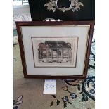 Framed Architectural Engraving 43.5 x 37cm