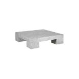 RH Modern Big Foot Coffee Table Polished White Marble 203 x 127 x 38cm RRP £1035