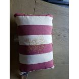 Cushion Oxford Stripe with Crest Ich Dien 56 x 36cm