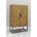 Arlington Cupboard Tall Saloon & Iron 110 5 x 54 5 x 170cm