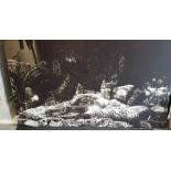 Recumbent Princess Mono Canvas Wall Art 220 x 124cm