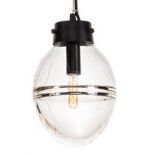 Mercury Egg Pendant Clear & Matt Black (UK) 16 5 x 16 5 x 28cm RRP £305