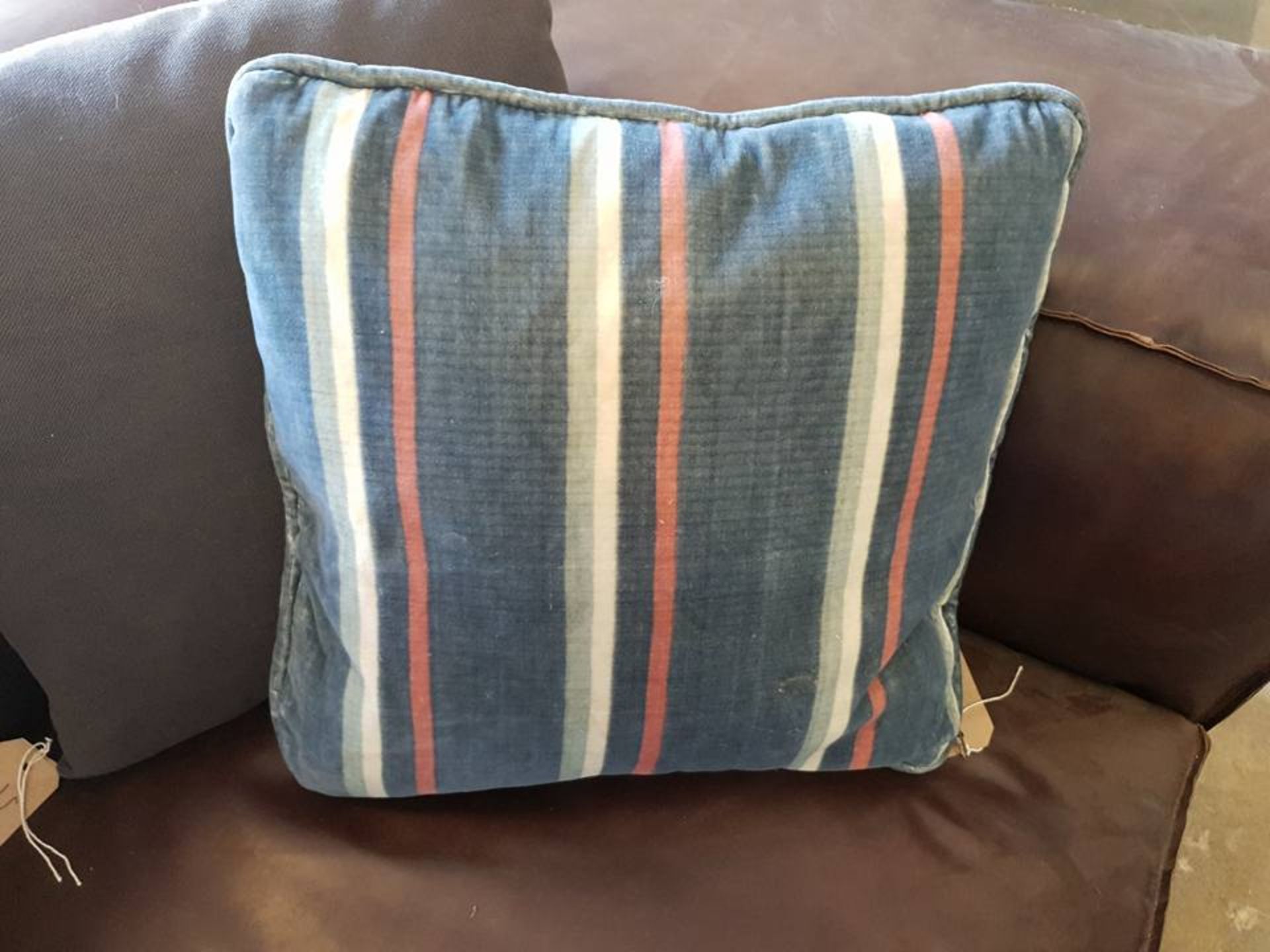 Vintage Moleskin Striped Cushion 45 x 45cm