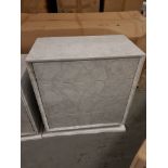 White Marble 3 drawer chest 81 x 45 x 83cm
