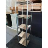 Skeleton Solid Stainless steel 5 tier display unit 35 x 35 x 190cm Simple Design With A Modern