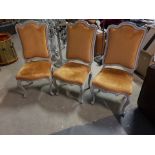 A Set of 8 x French Style Dining Chairs Louis Xv Style French Country Dining Chairs upholstered in