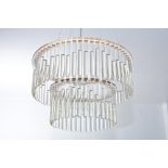 Test Tube 2 Ring Pendant 85x50cm-Nat(UK) A Unqiue And Unusual Lighting Piece Sure To Be A