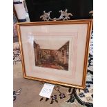 Framed Architectural Engraving 48 x 43cm