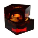 Adventurer Cube With Sphere Medium 30x30x30cm Amber 30 x 30 x 30cm RRP £1910