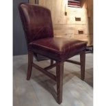Abraham Dining Chair Biker Dark Tan Leather And Weathered Oak The Abraham Is A Minimalist Classic,