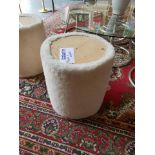 Bleu Nature F253 Occasional Table/Stool-Baabaa Pure White Wool on Castors 40 x 48cm RRP £1250