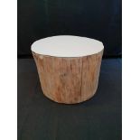 Bleu Nature F125 Ulat Drift Wood Table Random White 40 x 40 x 40cm