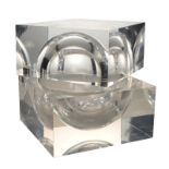 Age of  Elegance Cube With Sphere   30x30x30cm Clear 30 x 30 x 30cm RRP £1910