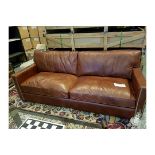 Viscount William 3 Seater Old Saddle Mocha Leather 222 x 101 x 88cm RRP £2175