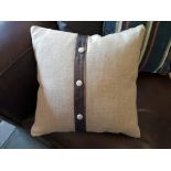 Esquire Linen Cushion with Buttons 50 x 50cm