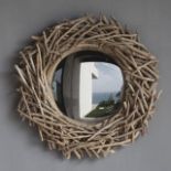 Burrow Mirror (110x110cm) Large Drift Wood 110 x 12 x 110cm