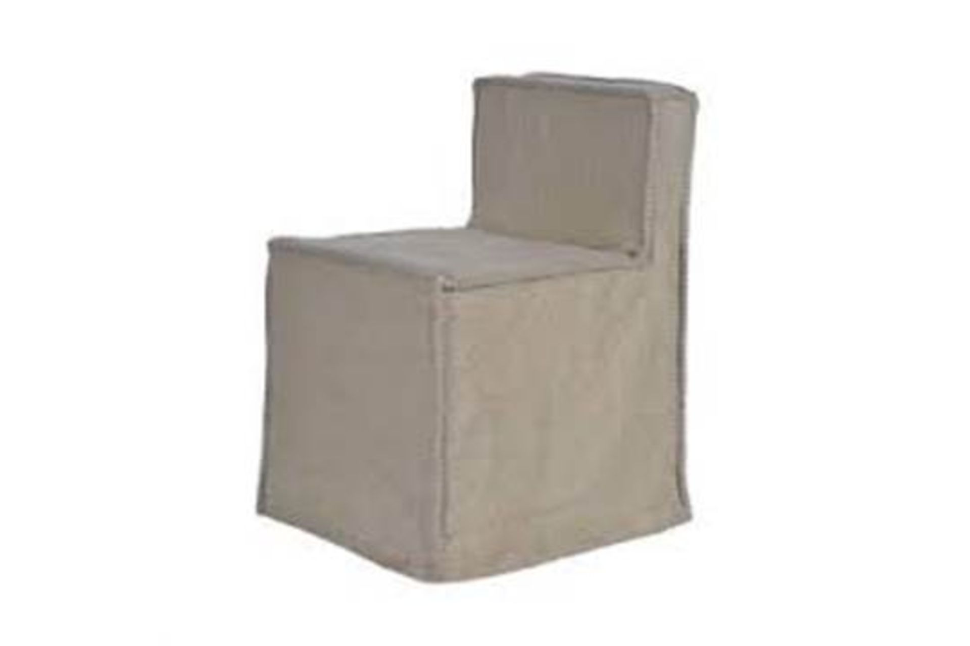 Kenas Cato Chair Belgium Wrinkle Ecru Linen 53 x 67 x 103cm