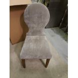Mimosa Dining Chair Vintage Moleskin Fog and Oak Inspired By The Art Nouveau Period