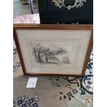 Framed Landscpe Engraving 57 x 47cm