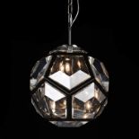 Geode Large Pendant Lighting Matt Black (UK) Constructed Of Carefully Cut Precise Pentagons With